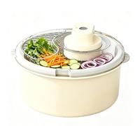 Nettoyeur de fruits électrique, essoreuse, sèche-linge, bol (White)