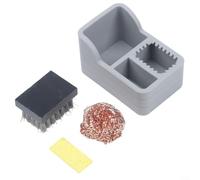 Nettoyeur de Panne à Souder 3- pour en-1 pour en Silicone Nettoyeur(Gray) | Fonction 3-en-1, brosse laiton, éponge, grattoir, nettoyage rapide, gain de temps, efficacité accrue