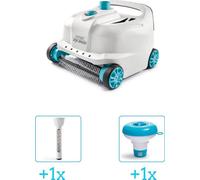 Nettoyeur de piscine - Aspirateur automatique en 3 parties - Avec thermomètre et diffuseur de chlore - Pour tous les types de piscines - Convient aux grandes piscines