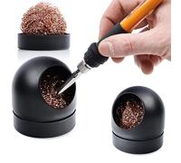 Nettoyeur de Pointe pour Fer à Souder - Fil Métallique Sans Eau | Base Métallique | Ø 6,6 cm | Haute Efficacité