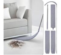 Nettoyeur de poussière rétractable, plumeau plat extensible jusqu'à et deux housses en microfibre, nettoyeur de poussière rétractabl