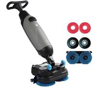 Nettoyeur de sol électrique, brosse à récurer sans fil, rotation à 360°, couverture de 1200 ㎡/h, double réservoir pour un nettoyage de grande surface