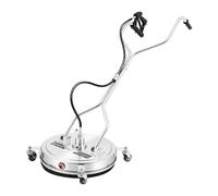 Nettoyeur de sol haute pression 50,8 cm | Avec poignée, raccord rapide 3/8", débit d'eau maximum 25 l/min, diamètre 52 cm, nettoyeur en acier inoxydable à 4 roues