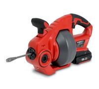 Nettoyeur de tuyaux EBERTH avec spirale de 7,6 m sur batterie 18V