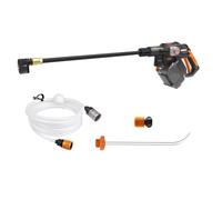 WORX Nettoyeur Haute Pression sans Fil Brushless 20V Hydroshot WG633E.9, Outil Mobile, Puise l'eau n'importe où, Tuyau 6m, Lance Longue, buse à Jets Multiples, Livré sans Batterie ni Chargeur