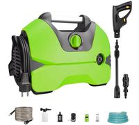 Nettoyeur haute pression - 220 V, 3000 W - Pour automobile et usage domestique - Livré avec tuyau d'arrosage - Couleur : vert