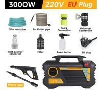 Nettoyeur haute pression 220V - Nettoyeur haute pression électrique - 300 bars - 3000W - Idéal pour le lavage des voitures et des terrasses - Prise européenne