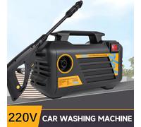 Nettoyeur haute pression 220V portable pour voiture, machine à laver les voitures, outil de nettoyage des sols, des meubles et des fenêtres avec pot à mousse multifonctionnel noir