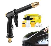 Nettoyeur haute pression, 4 vaporisateurs mode nozzle, 7,09 x 7,48 pouces Water Sprayer with Adjustable, Sturdy Build, Cleaning Tool with Easy Attach Design, Washer Kit for Car and Driveway