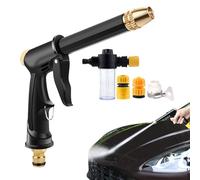 Nettoyeur haute pression, 4 vaporisateurs mode nozzle, 7,09 x 7,48 pouces Water Sprayer with Adjustable, Sturdy Build, Cleaning Tool with Easy Attach Design, Washer Kit for Car and Driveway
