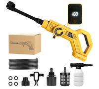 Nettoyeur haute pression à batterie, 80 bars, 6 litres/minute, buse 6-en-1, compatible avec DeWALT 20V