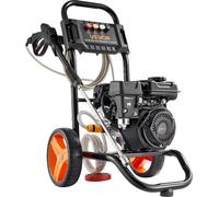 Nettoyeur haute pression à essence 2900 PSI et débit max. 7 L/min, pompe en aluminium améliorée avec pistolet pulvérisateur et lance, jeu de 4 buses, nettoyeur haute pression à essence pour voitures,