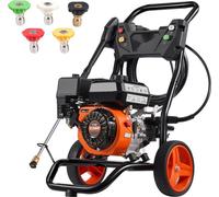Nettoyeur haute pression à essence 3400 PSI - 2,6 GPM - 5 jeux de buses - Nettoyeur haute pression vertical pour voitures - Puissant et efficace