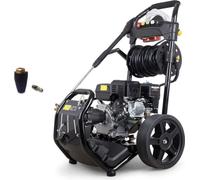 Nettoyeur haute pression à essence 7 CV + turbo-fraise 170 bar 12 m de tuyau 7 CV Nettoyeur de surface DT-KR170D Nettoyeur de terrasse