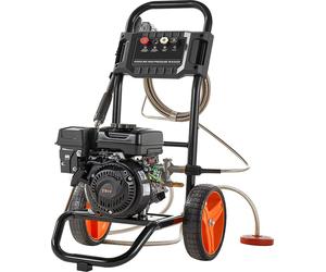 Nettoyeur haute pression à essence SucceBuy, 200 bars, nettoyeur de terrasse avec pompe en aluminium, pistolet pulvérisateur et lance, 4 buses, idéal pour nettoyer les voitures, les clôtures, les allé
