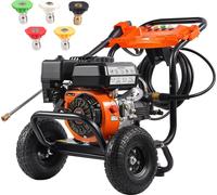 Nettoyeur haute pression à essence VEVOR, 3500 PSI 10 l/min, 2,6 GPM nettoyeur haute pression à gaz , pistolet pulvérisateur et tige de rallonge, set de 5 buses,