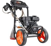 Nettoyeur haute pression à gaz 2900 PSI et max. 7 L/min, pompe en aluminium améliorée avec pistolet pulvérisateur et lance, jeu de 4 buses, nettoyeur haute pression à profil bas pour voitures, clôture