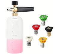 Nettoyeur haute pression avec canon à mousse, capacité 1 litre, jet réglable