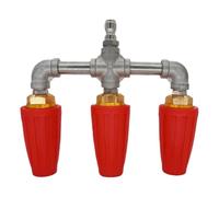Nettoyeur haute pression avec triple buse turbo 6,35 mm raccord rapide | Buse turbo pour nettoyeur haute pression pour maison, jardin, pavés, clôtures, sol, murs, terrasse