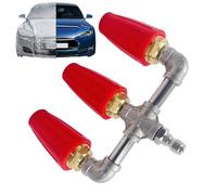 Nettoyeur haute pression avec trois buses - Pièce de turbine rotative, buse turbo 4000 psi, outil de tête de nettoyeur haute pression pour murs, fenêtres, briques, béton, jardin