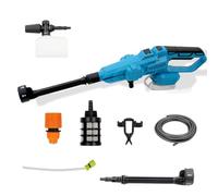 Nettoyeur Haute Pression Batterie 80 BAR Sans Balais Sans Batterie | Portable, 380L/h, compatible Makita 18V, tuyau 5m, buse 6 en 1, mousse, pour voiture, jardin, terrasse
