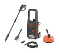 Nettoyeur Haute Pression BLACK & DECKER 110 bar 390 L/h 1400W COMPLET Enrouleur + Brosse Fixe + Brosse Terrasse