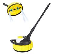 Nettoyeur haute pression Brosse à manche long, nettoyeur de terrasse surfaces dures avec lance d'extension - Machine à récurer rotative universelle allées, chemins, et sols de garage - Nettoyage