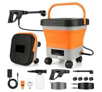 Nettoyeur haute pression électrique portable avec un réservoir d'eau de 13 litres et une buse 6-en-1
