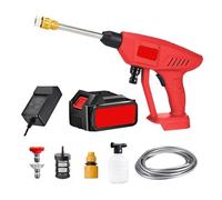 Nettoyeur Haute Pression Électrique sans Fil, 100 Bars, Pistolet À Eau, Lavage De Voiture, Portable, Machine Nettoyage Batterie Rechargeable 21V Jet Puissant
