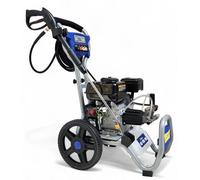 Nettoyeur haute pression essence - 6,5 chevaux - 200 bars - 8 mètres de tuyau - Machine de nettoyage mobile