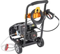 Nettoyeur haute pression - Essence 7,5 CV - 2200 PSI (env. 152 bar) - 3400 tr/min - 5 buses - tuyau d'arrivée/de sortie - noir
