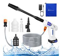 Nettoyeur haute pression Mobiler - Sans fil, 25 bars, 21V - Batterie 1,5 Ah, 1 batterie incluse - Tuyau de 5 mètres - Réservoir à mousse - Raccords rapides