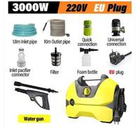 Nettoyeur haute pression - Nettoyeur haute pression électrique portable - 2000–3999 W - 220 V - Tuyau de 1,8 m - Prise européenne - Jaune