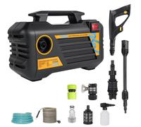 Nettoyeur haute pression - Nettoyeur haute pression électrique portable - 3000 W - 220 V - Débit maximal : 390 l/h - Tuyau de 1,8 m - Prise européenne - Noir