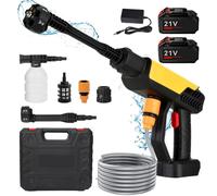 Nettoyeur haute pression - Pistolet pulvérisateur sans fil - 500 W - 70 bars - 2 batteries - Compatible avec les batteries Makita 18 V