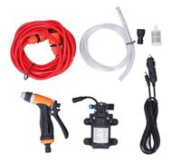 Nettoyeur haute pression portable 12V, 160 PSI, avec kit de pompe électrique et 2 tuyaux, idéal pour le nettoyage automobile