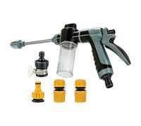 Nettoyeur haute pression portable avec joint fileté réglable | Kit pulvérisateur de jardin haute pression pour extérieur, cour, pelouse, allée, balcon, plante, fleur, paysage, voiture