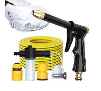 Nettoyeur haute pression portable - Nettoyeur haute pression portatif | Outil de pulvérisation puissant avec bouteille et tuyau de raccordement de 15 m | Appareil de nettoyage de voiture et maison |