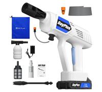 Nettoyeur haute pression portable - Pistolet pulvérisateur sans fil - 2 batteries - Nettoyage efficace - Idéal pour les voitures, les terrasses et les fenêtres