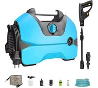 Nettoyeur haute pression pour voiture et ménage - 3000 W avec fil - Buse en cuivre - Avec tuyau - Poignée - Bleu