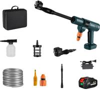 Nettoyeur haute pression, pression 200 bars, sortie 6 en 1, 1 batterie