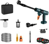 Nettoyeur haute pression, pression 200 bars, sortie 6 en 1, 2 batteries