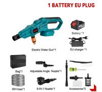 Nettoyeur haute pression sans fil - 200 bars - Pistolet à haute pression - 3500 W - Puissant pistolet à jets - avec buse 6 en 1
