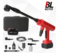 Nettoyeur haute pression - sans fil - 3 500 W, 200 bars, moteur sans balais, buse 6 en 1, 4,1 l/min, pistolet pulvérisateur - 1 batterie, prise UE