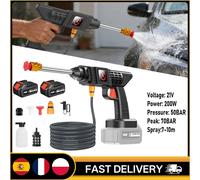Nettoyeur haute pression sans fil 50 bars, pistolet à eau pour lavage de voiture, machine à laver à pression, pulvérisateur d'eau auto-amorçant pour batterie Makita 21V Or