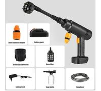 Nettoyeur haute pression sans fil 6 en 1, 21 V, 60 bars, 30 000 tr/min, débit élevé de 10 l/min