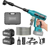 Nettoyeur haute pression sans fil, 700 PSI. Nettoyeur haute pression portable compatible avec des batteries 18V, comprenant 2 batteries de 4,0 Ah, une buse 6-en-1, un pulvérisateur à mousse, un réserv