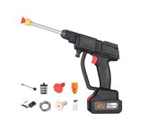 Nettoyeur Haute Pression Sans Fil Buse Réglable | Outil Portable et Autonome Pour Voiture Jardin Terrasse Patio Pelouse Fenêtre Maison