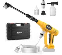 Nettoyeur haute pression sans fil compatible avec batterie DeWalt 20 V (pas | Buse réglable 6 en 1, canon à mousse, tuyau de 5 m, léger 0,84 kg, pour voiture, terrasse, clôture