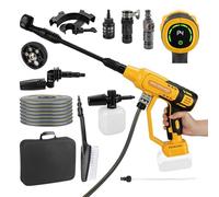 Nettoyeur haute pression sans fil compatible avec Dewalt 20 V, 20 000 tr/min, 986 psi, nettoyeur de voiture portable sans balais avec buse 6 en 1, 4 niveaux de vitesse pour nettoyer les sols de